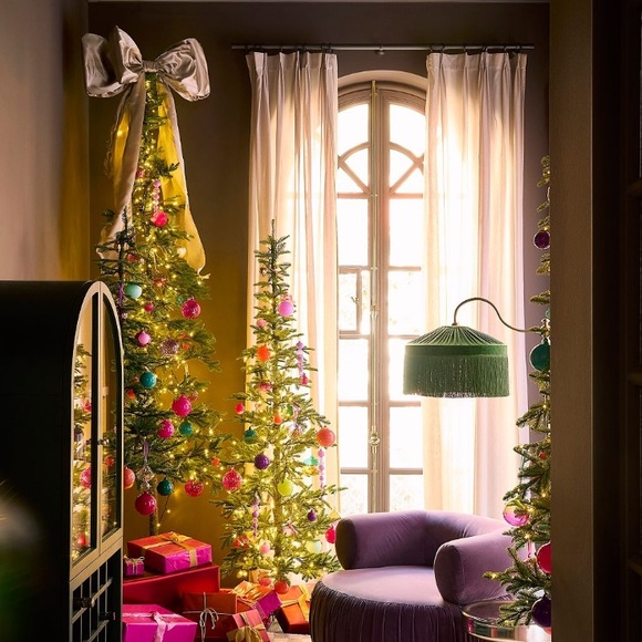 NYE Anthro Black satin Bow Tree Topper - Picture 6 of 16